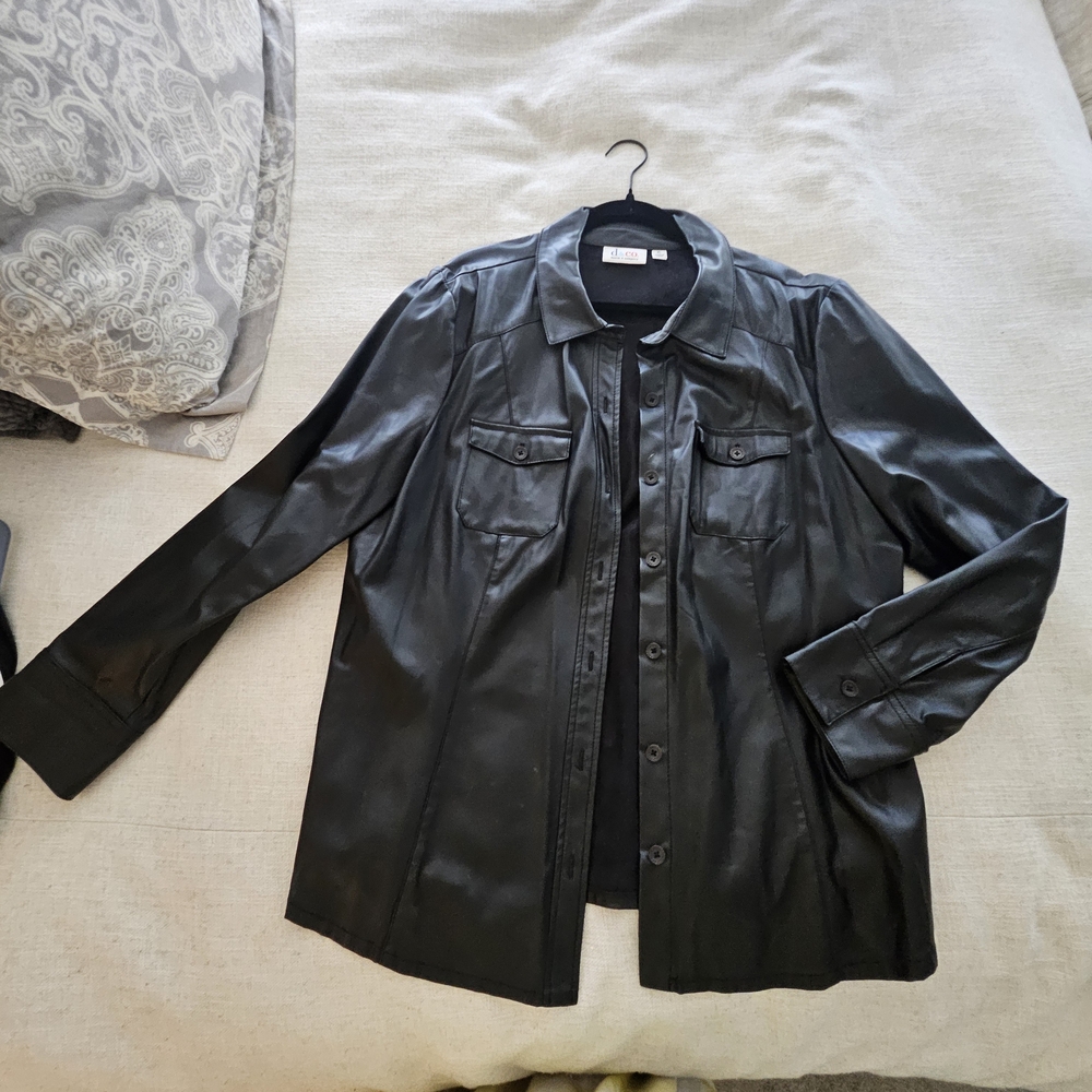 Women's Black Pleather Jacket